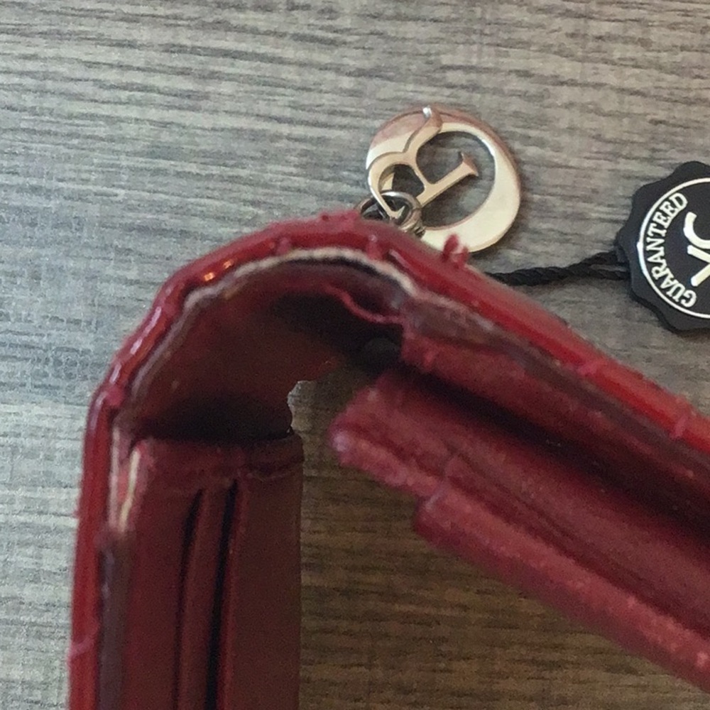 Dior Burgundy Red Card Holder with Box - Picture 4 of 16